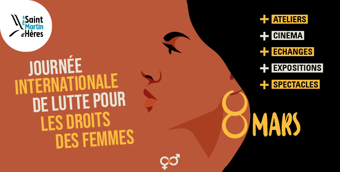 bandeau journée internation des droits des femmes à Saint martin d'hères